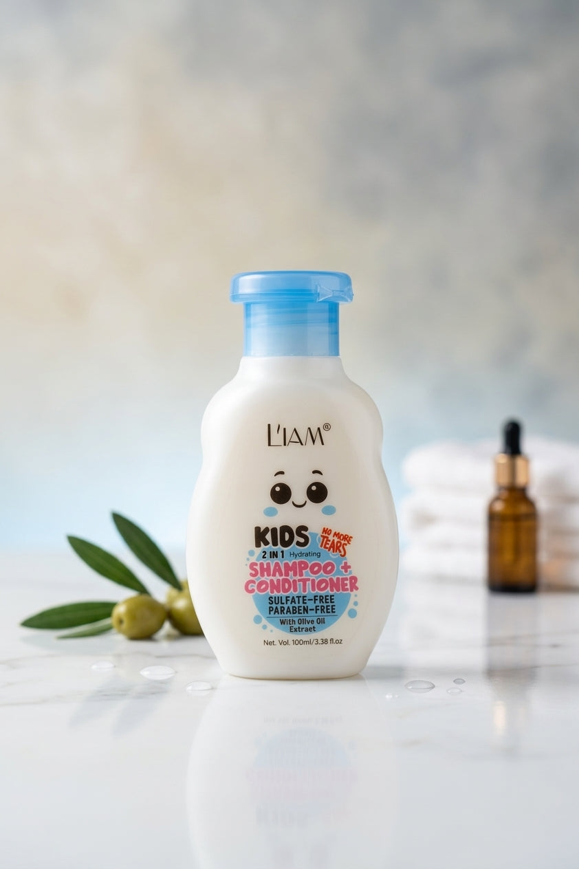 Kids 2 in 1 Shampoo + Conditioner with Olive Oil Extracts 100ml