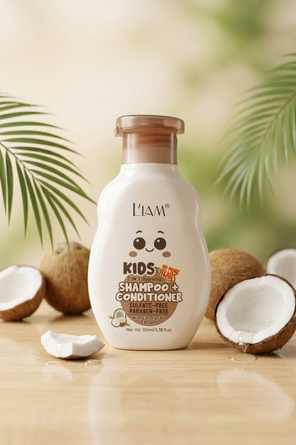 Kids 2 in 1 Shampoo + Conditioner with Coconut Oil 100ml